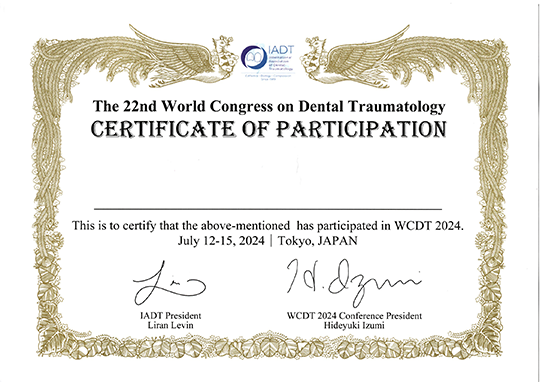 Certificate of Participation IADT